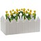 White Vinyl Traditional Fence Design Garden Bed Elevated Screwless Raised Planter Box
